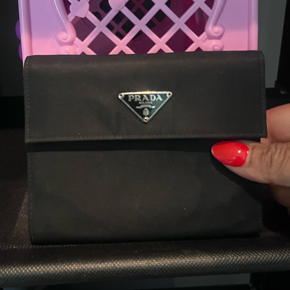 Prada Tessuto Nylon Trifold Wallet